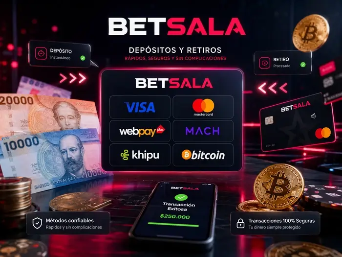 Depósito, saldo y retiro vinculados a apuestas Betsala